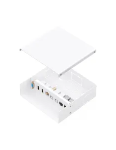 AISENS Caja de Conexiones VGA+Jack 3.5+2xHDMI+2xUSB-B+2xRJ45 Cat.6A STP, Blanco