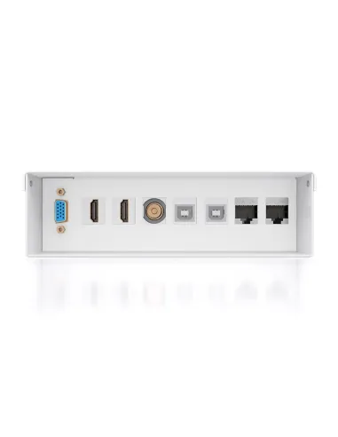 AISENS Caja de Conexiones VGA+Jack 3.5+2xHDMI+2xUSB-B+2xRJ45 Cat.6A STP, Blanco
