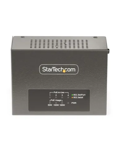 StarTech.com Switch PoE   PoE+   PoE++ 802.3af 802.3at 802.3bt de 4 Puertos - 95W - 160W de Capacidad de Potencia - Inyector