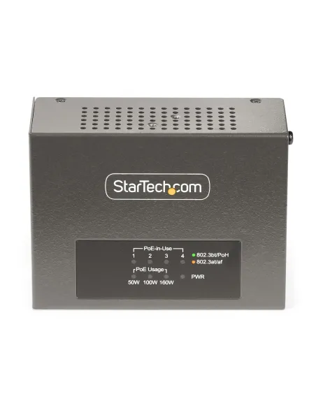StarTech.com Switch PoE   PoE+   PoE++ 802.3af 802.3at 802.3bt de 4 Puertos - 95W - 160W de Capacidad de Potencia - Inyector