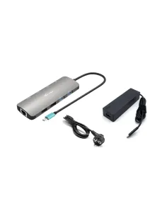 i-tec Metal USB-C Nano 2x Display Docking Station with PD 100 W + Charger 100W
