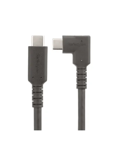StarTech.com Cable de 2m USB-C Resistente Acodado a la Derecha - USB 3.2 Gen 1 (5 Gbps) - Cable de Transferencia USB Tipo C -