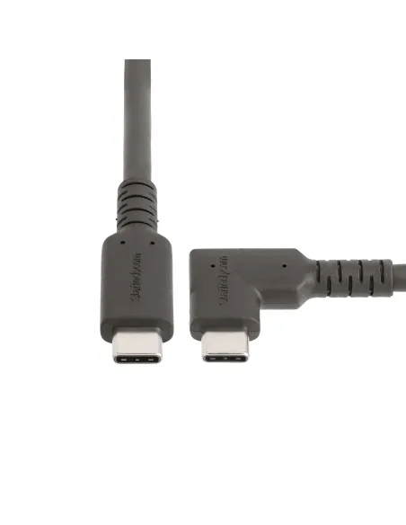 StarTech.com Cable USB-C de 50cm - Acodado - USB 10 Gbps - Entrega de Alimentación de 100W (5A) - Modo Alt. de DP 8K 60 Hz   4K