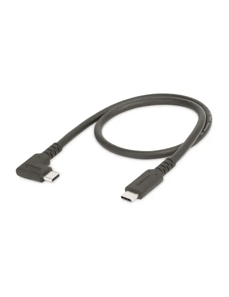 StarTech.com Cable USB-C de 50cm - Acodado - USB 10 Gbps - Entrega de Alimentación de 100W (5A) - Modo Alt. de DP 8K 60 Hz   4K