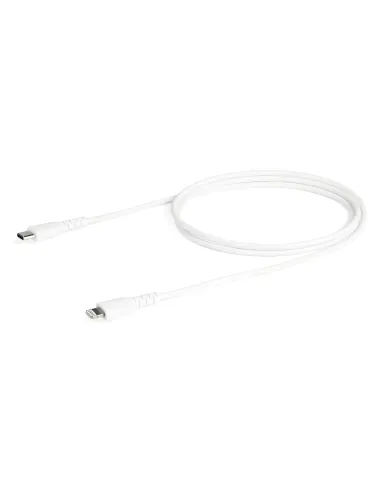 StarTech.com Cable Resistente USB-C a Lightning de 1 m Blanco - Cable de Sincronización y Carga USB Tipo C a Lightning con