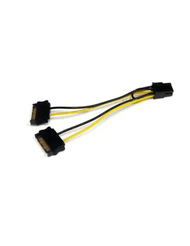StarTech.com Cable Adaptador 15cm Alimentación SATA a Conector 6 Pines de Corriente de Tarjeta Gráfica PCI Express PCIe