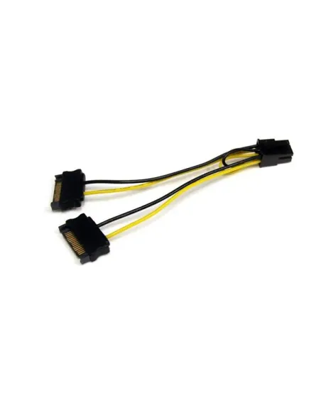 StarTech.com Cable Adaptador 15cm Alimentación SATA a Conector 6 Pines de Corriente de Tarjeta Gráfica PCI Express PCIe