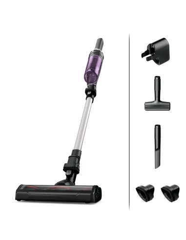 Rowenta RH1129 Aspiradora escoba 2 en 1 Batería Secar Sin bolsa 0,4 L 100 W Púrpura, Aluminio