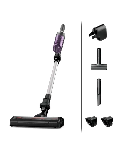 Rowenta RH1129 Aspiradora escoba 2 en 1 Batería Secar Sin bolsa 0,4 L 100 W Púrpura, Aluminio