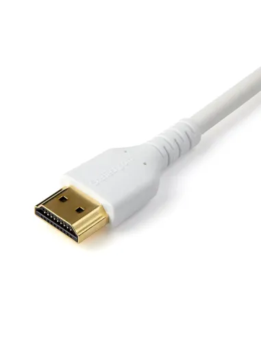 StarTech.com Cable HDMI 2.0 Certificado Premium de Alta Velocidad con Ethernet de 2m - Delgado - UHD 4K 60Hz - con Fibra de