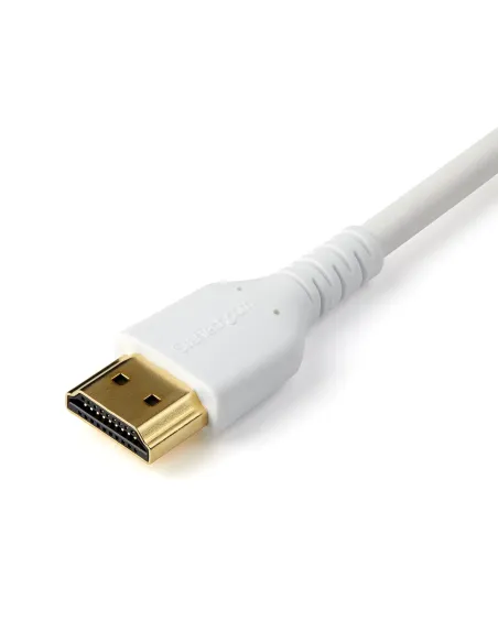 StarTech.com Cable HDMI 2.0 Certificado Premium de Alta Velocidad con Ethernet de 2m - Delgado - UHD 4K 60Hz - con Fibra de