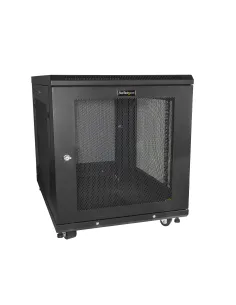 StarTech.com Armario Rack para Servidores 12U 19" 4 Columnas - Rack de Servidores con Cerradura y Seguro - Rack con Ruedas y