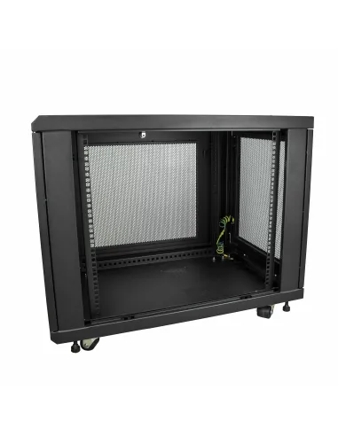 StarTech.com Armario Rack para Servidores 12U 19" 4 Columnas - Rack de Servidores con Cerradura y Seguro - Rack con Ruedas y