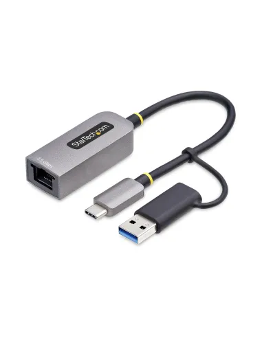 StarTech.com Adaptador de Red Ethernet USB Tipo C a RJ45 - Adaptador de Red USB-C con Conversor USB-A - NBASE-T - USB 3.1 -