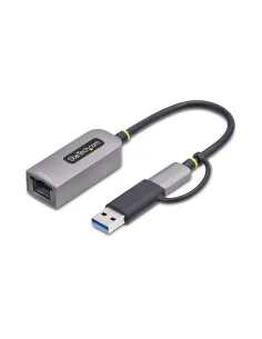 StarTech.com Adaptador de Red Ethernet USB Tipo C a RJ45 - Adaptador de Red USB-C con Conversor USB-A - NBASE-T - USB 3.1 - 2
