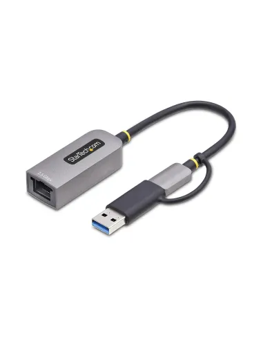 StarTech.com Adaptador de Red Ethernet USB Tipo C a RJ45 - Adaptador de Red USB-C con Conversor USB-A - NBASE-T - USB 3.1 -