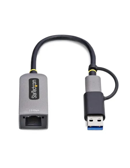 StarTech.com Adaptador de Red Ethernet USB Tipo C a RJ45 - Adaptador de Red USB-C con Conversor USB-A - NBASE-T - USB 3.1 -