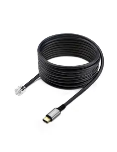 StarTech.com Adaptador USB-C a RJ9 para Auriculares con Micrófono - Adaptador USB Tipo C a RJ9 con Cable de 1,8m - Adaptador