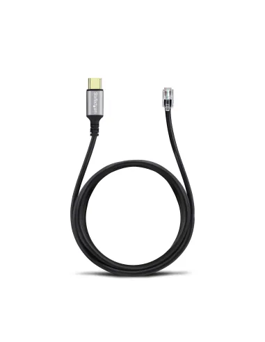 StarTech.com Adaptador USB-C a RJ9 para Auriculares con Micrófono - Adaptador USB Tipo C a RJ9 con Cable de 1,8m - Adaptador