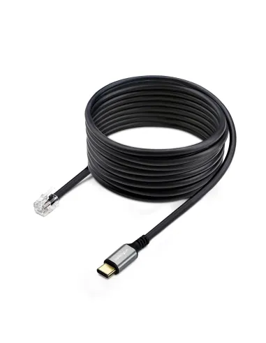 StarTech.com Adaptador USB-C a RJ9 para Auriculares con Micrófono - Adaptador USB Tipo C a RJ9 con Cable de 1,8m - Adaptador