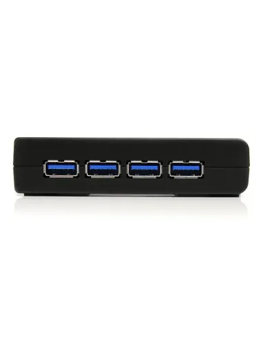 StarTech.com Adaptador Concentrador Hub Ladrón USB 3.0 Super Speed 4 Puertos Salidas PC Mac - Negro