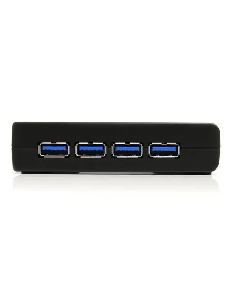 StarTech.com Adaptador Concentrador Hub Ladrón USB 3.0 Super Speed 4 Puertos Salidas PC Mac - Negro