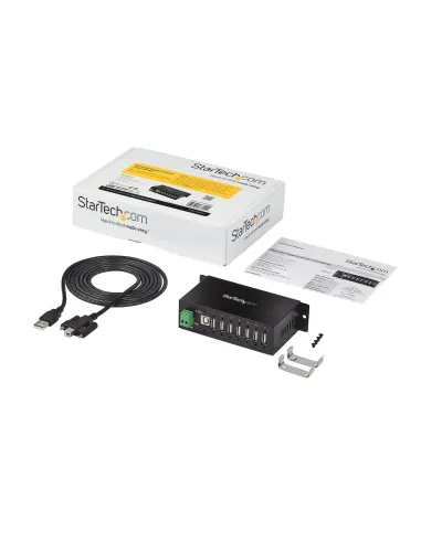 StarTech.com Hub Industrial de 7 Puertos USB 2.0 con Protección Antiestática ESD y Protección de Picos de 350W