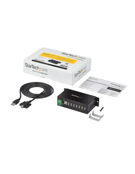 StarTech.com Hub Industrial de 7 Puertos USB 2.0 con Protección Antiestática ESD y Protección de Picos de 350W