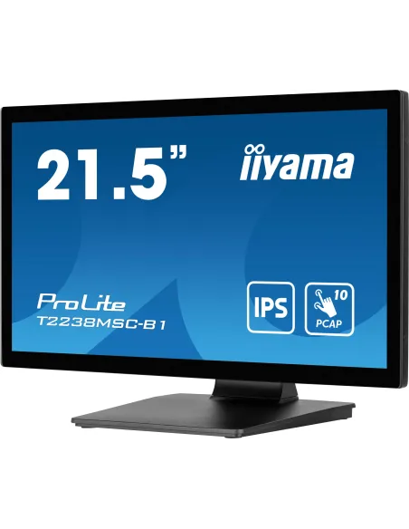 iiyama ProLite T2238MSC-B1 pantalla para PC 54,6 cm (21.5") 1920 x 1080 Pixeles Full HD LED Pantalla táctil Negro