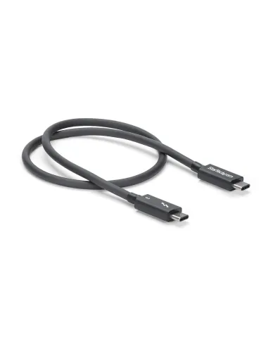 StarTech.com Cable Thunderbolt 3 Pasivo de 50cm - 40Gbps - PD 100W - Vídeo 4K 5K - Cable Thunderbolt - Certificado Thunderbolt