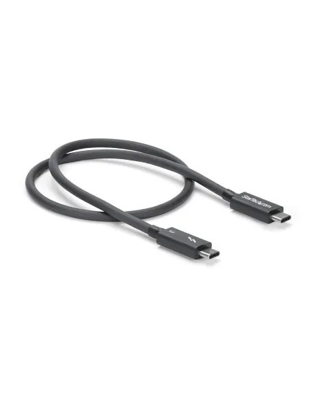 StarTech.com Cable Thunderbolt 3 Pasivo de 50cm - 40Gbps - PD 100W - Vídeo 4K 5K - Cable Thunderbolt - Certificado Thunderbolt