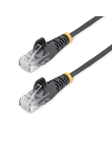 StarTech.com Cable Cat6 de 1m - Delgado - con Conectores RJ45 sin Enganches - Negro
