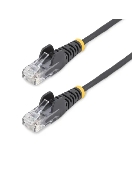 StarTech.com Cable Cat6 de 1m - Delgado - con Conectores RJ45 sin Enganches - Negro