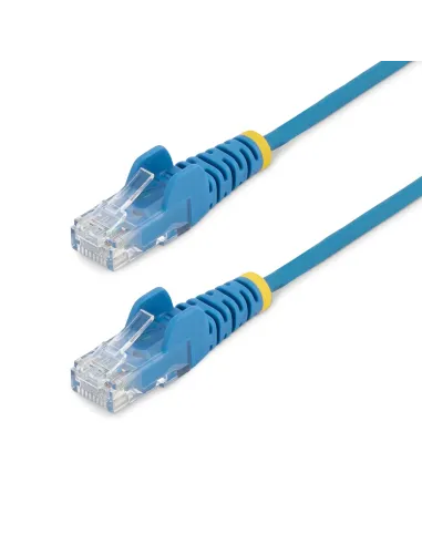 StarTech.com Cable Cat6 de 2m - Delgado - con Conectores RJ45 sin Enganches - Azul