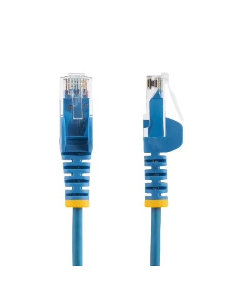 StarTech.com Cable Cat6 de 2m - Delgado - con Conectores RJ45 sin Enganches - Azul