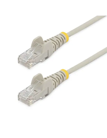 StarTech.com Cable Cat6 de 2m - Delgado - con Conectores RJ45 sin Enganches - Gris