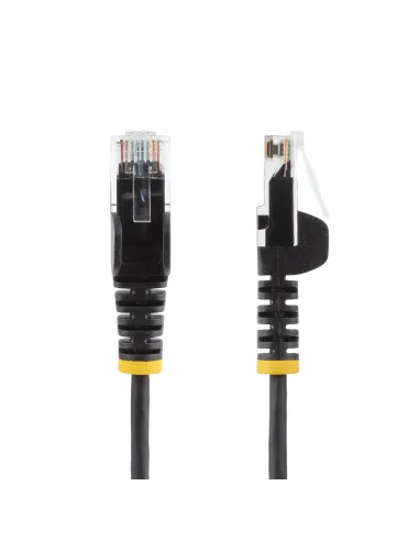 StarTech.com Cable Cat6 de 3m - Delgado - con Conectores RJ45 sin Enganches - Negro