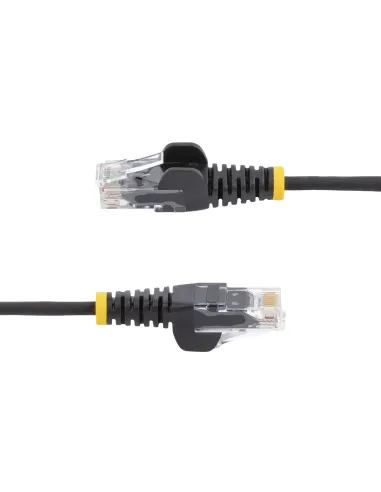 StarTech.com Cable Cat6 de 3m - Delgado - con Conectores RJ45 sin Enganches - Negro