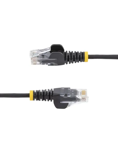 StarTech.com Cable Cat6 de 3m - Delgado - con Conectores RJ45 sin Enganches - Negro