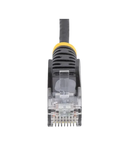 StarTech.com Cable Cat6 de 50cm - Delgado - con Conectores RJ45 sin Enganches - Negro