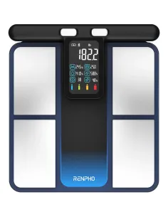 Renpho MorphoScan Rectángulo Negro, Acero inoxidable Báscula personal electrónica