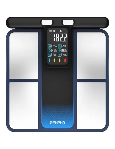 Renpho MorphoScan Rectángulo Negro, Acero inoxidable Báscula personal electrónica
