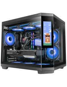 Mars Gaming MC3TCORELCDM carcasa de ordenador Mini Tower Negro