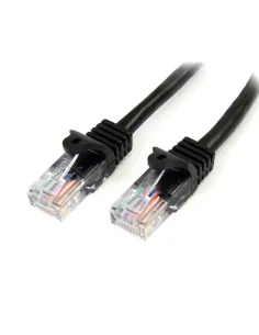 StarTech.com Cable de 2m Negro de Red Fast Ethernet Cat5e RJ45 sin Enganche - Cable Patch Snagless