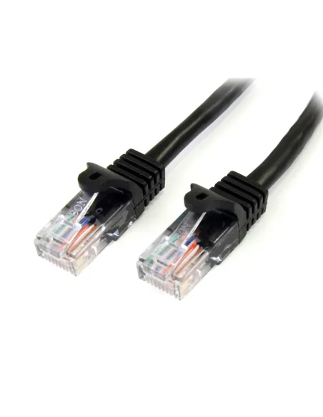 StarTech.com Cable de 2m Negro de Red Fast Ethernet Cat5e RJ45 sin Enganche - Cable Patch Snagless