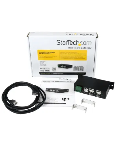 StarTech.com Hub Industrial de 4 Puertos USB 2.0 con Protección Antiestática ESD