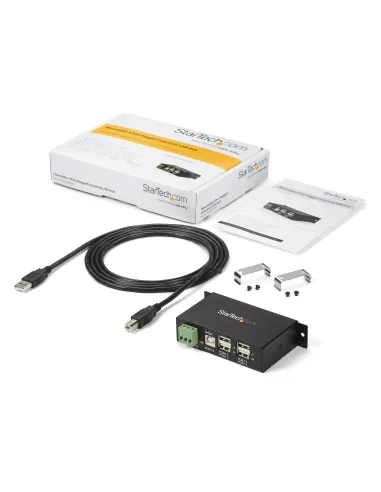 StarTech.com Hub Industrial de 4 Puertos USB 2.0 con Protección Antiestática ESD