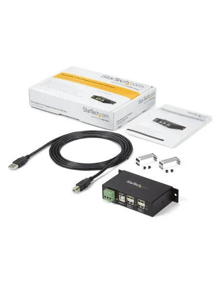 StarTech.com Hub Industrial de 4 Puertos USB 2.0 con Protección Antiestática ESD