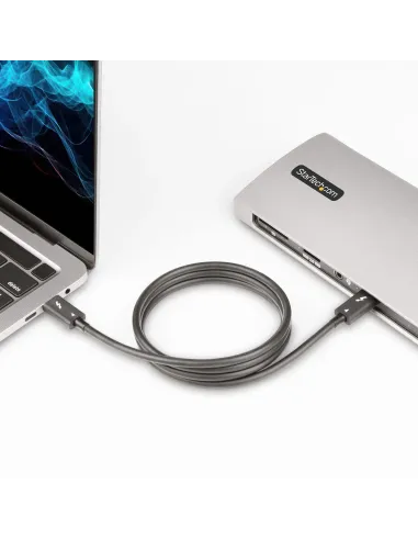 StarTech.com Cable de 1m Thunderbolt 4 - 40Gbps - PD 100W - Vídeo 4K 8K - Cable Thunderbolt 4 con Certificación Intel -