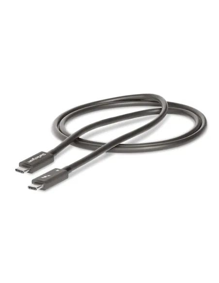 StarTech.com Cable de 1m Thunderbolt 4 - 40Gbps - PD 100W - Vídeo 4K 8K - Cable Thunderbolt 4 con Certificación Intel -